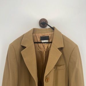 Zara Longline Wool Blend Blazer Trench Coat